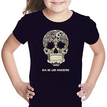 Dia De Los Muertos - Girl's Word Art T-shirt