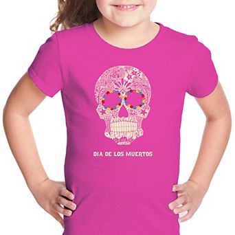 Dia De Los Muertos - Girl's Word Art T-shirt