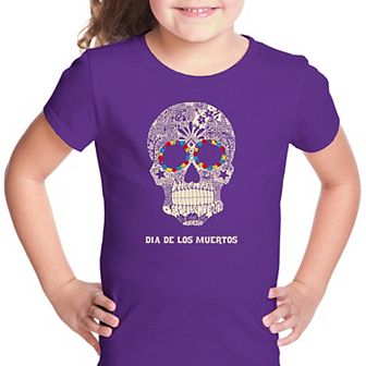 Dia De Los Muertos - Girl's Word Art T-shirt