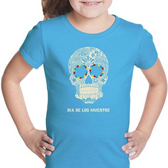 Dia De Los Muertos - Girl's Word Art T-shirt