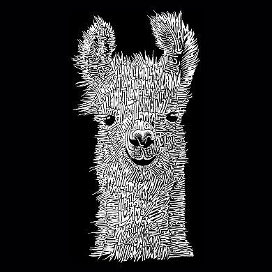 Llama - Girl's Word Art Long Sleeve