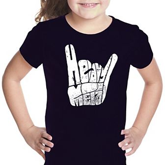 Heavy Metal - Girl's Word Art T-shirt