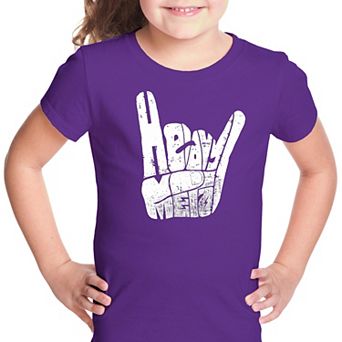 Heavy Metal - Girl's Word Art T-shirt
