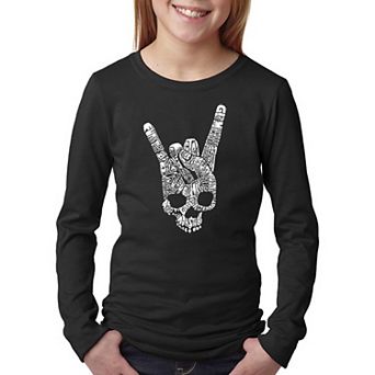 Heavy Metal Genres - Girl's Word Art Long Sleeve