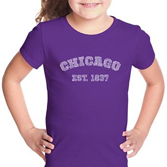Chicago 1837 - Girl's Word Art T-shirt