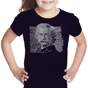 Mark Twain - Girl's Word Art T-shirt