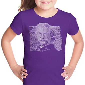 Mark Twain - Girl's Word Art T-shirt