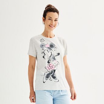 Disney's Minnie Mouse Women's Watercolors Graphic Tee