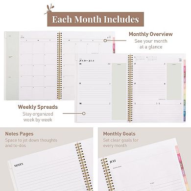 Rileys & Co 2025-2026 12-month Academic Weekly & Monthly Agenda Planner