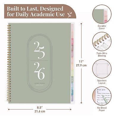 Rileys & Co 2025-2026 12-month Academic Weekly & Monthly Agenda Planner