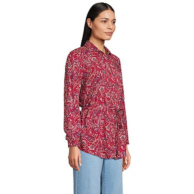 Women's Lands' End Tie Waist Shirt