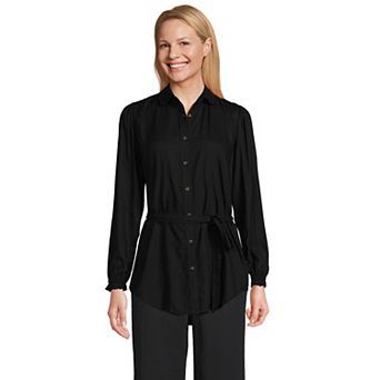 Women's Lands' End Tie Waist Shirt