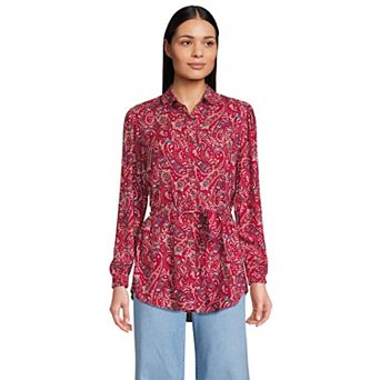 Women's Lands' End Tie Waist Shirt