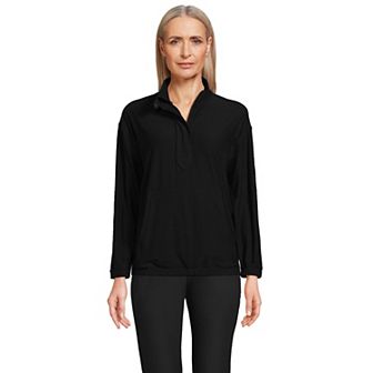 Women's Lands' End Performance UPF 50 Quarter Zip Pullover