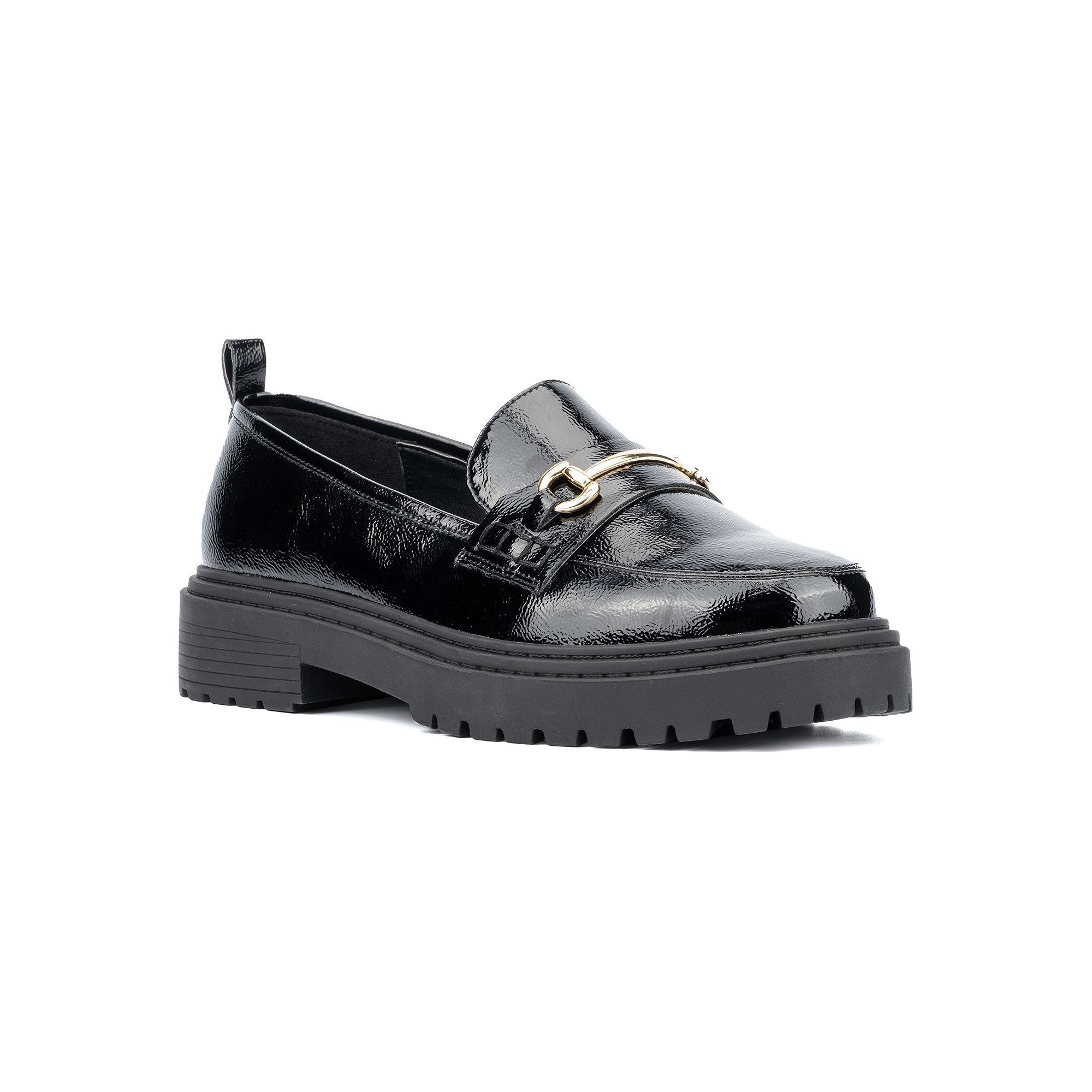 Fashion to Figure Indigo Womens Wide Width Loafers, Size: 8 Wide, Black Pa
