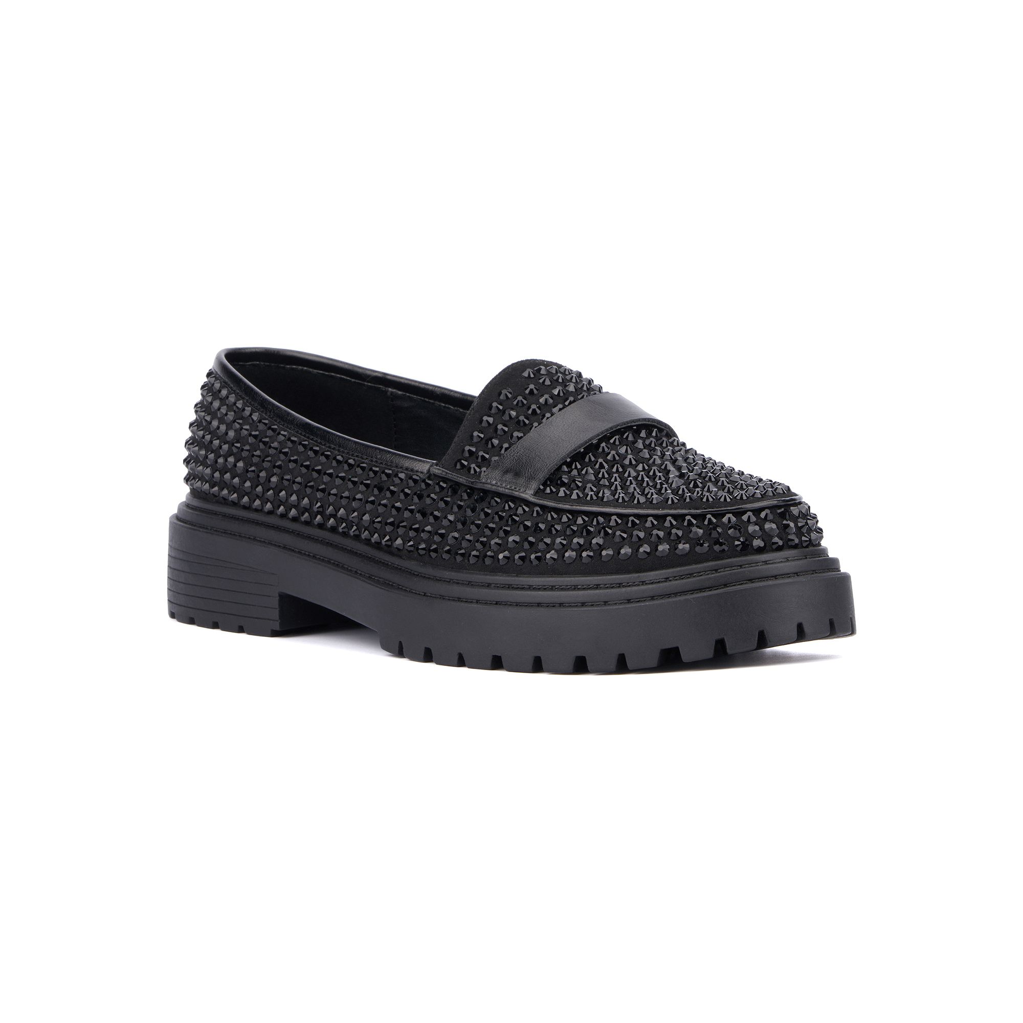Fashion To Figure Imani Gem Womens Loafers - Wide Width, Size: 7 Wide, Bla