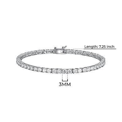 Classic Treasures Sterling Silver 5 ct. T.W. Lab-Created Moissanite Bracelet
