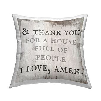 Stupell Home Decor House Full of People I Love Throw Pillow