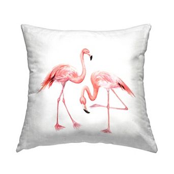 Stupell Home Decor Watercolor Flamingos Throw Pillow