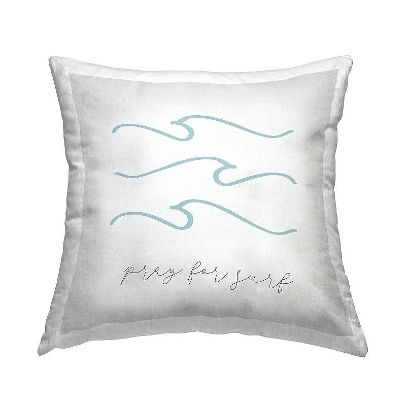UPC 196216888188 product image for Stupell Home Decor Pray for Surf Nautical Throw Pillow, Blue | upcitemdb.com