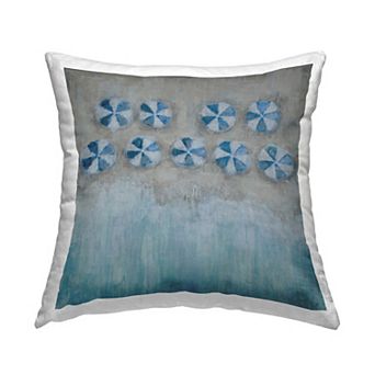 Stupell Home Decor Beach Umbrella Aerial Landscape Throw Pillow