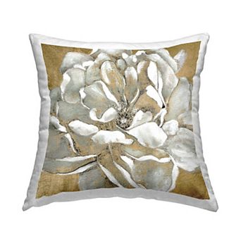 Stupell Home Decor Blushing White Magnolia Flower Abstract Throw Pillow