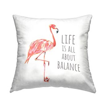 Stupell Home Decor Life is About Balance Decorative Throw Pillow
