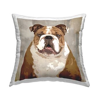 Stupell Home Decor Pet Bulldog Portrait Decorative Throw Pillow