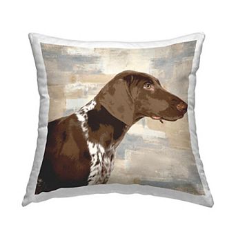 Stupell Home Decor Pointer Dog Side Portrait Decorative Throw Pillow
