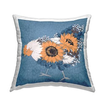 Stupell Home Decor Abstract Chicken Portrait Decorative Throw Pillow