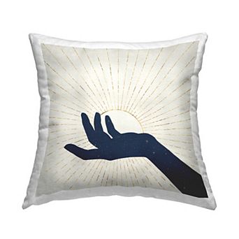 Stupell Home Decor Hand Holding Sun Decorative Throw Pillow