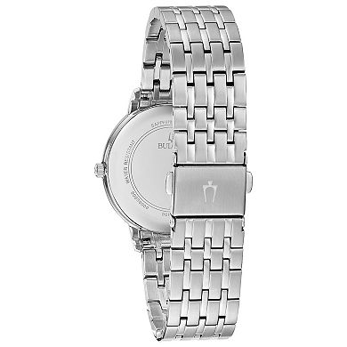 Bulova Women's Classic Mother-of-Pearl & Diamond Accent Stainless Steel Watch