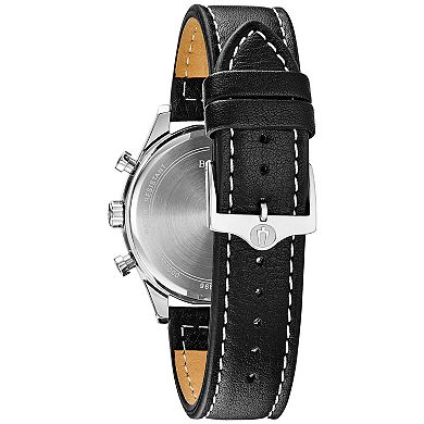 Bulova Men's Classic Chronograph Leather Watch - 96B302