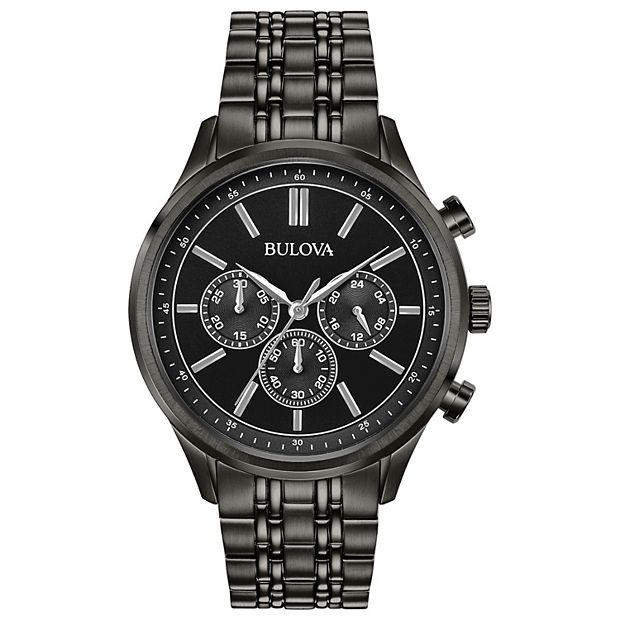 Bulova Men s Sport Black Ion Plated Stainless Steel Chronograph