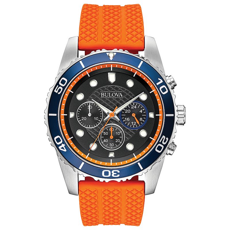 UPC 042429558106 product image for Bulova Men's Sport Stainless Steel Chronograph Silicone Watch - 98A204, Size: La | upcitemdb.com
