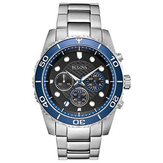 Bulova Men's Sport Stainless Steel Chronograph Watch
