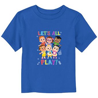 Toddler Boy Cocomelon Characters "Let's All Play" Graphic Tee
