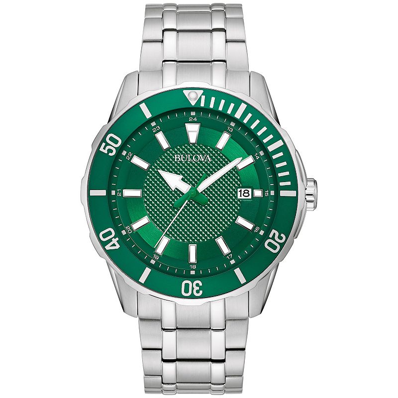 Bulova Men's Classic Stainless Steel Watch - 98B359, Size: Large, Silver