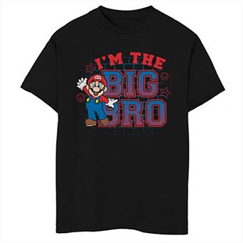 Toddler Boy Nintendo Super Mario Bros "I'm The Big Bro" Mario Portrait Graphic Tee