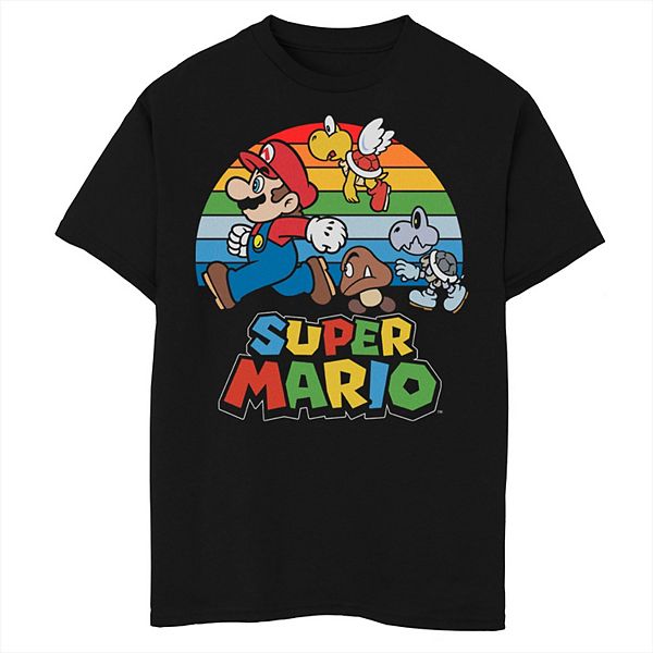 Toddler Boy Nintendo Super Mario Bros Goomba Chasing Mario Graphic Tee