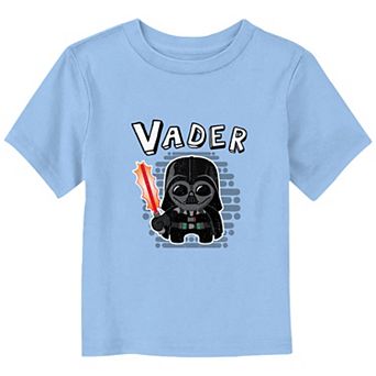 Toddler Boy Star Wars Darth Vader Cartoon Portrait Graphic Tee