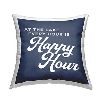 Stupell Home Decor Every Hour is Happy Hour Decorative Throw Pillow