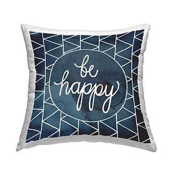 Stupell Home Decor Be Happy Decorative Throw Pillow