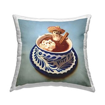 Stupell Home Decor Chihuahua Hot Chocolate Decorative Throw Pillow
