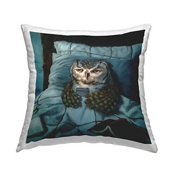 Stupell Home Decor Night Owl on Phone Decorative Throw Pillow