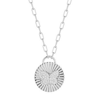 Sunkissed Sterling 14k Gold Over Silver Cubic Zirconia Butterfly Pendant Necklace