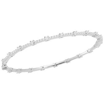 Sunkissed Sterling 14k Gold Over Silver Cubic Zirconia Bangle Bracelet