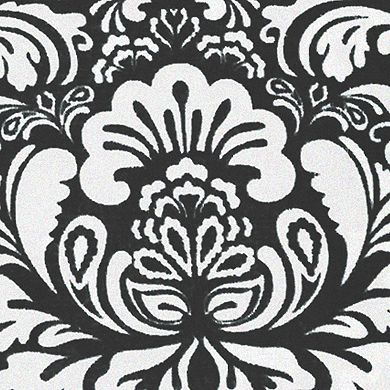 29" x 37.5" Black and White Damask Apron