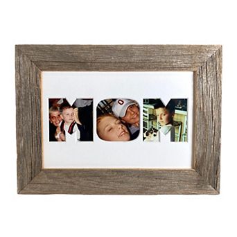 Mother's Series Rustic Farmhouse 6" x 9" Decorative Wood Collage Picture Frame