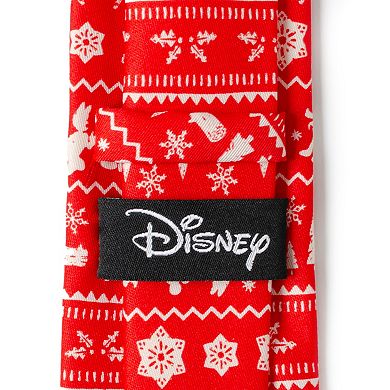 Disney's Mickey & Friends Men's Holiday Red Tie by Cuff Links, Inc.